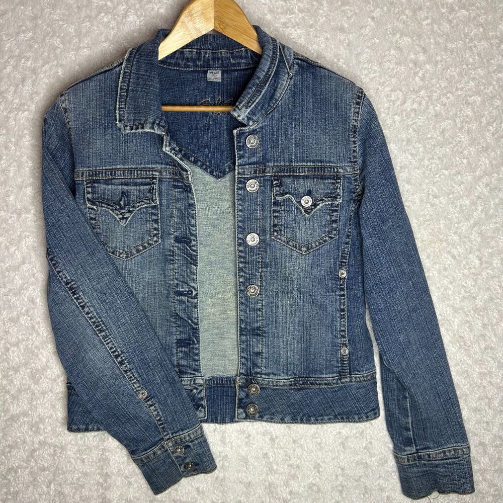 Silver Jeans Denim Jacket Western Pockets Button Up Jean Jacket Size‎ L